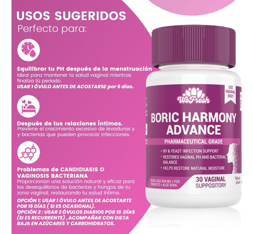 ÓVULOS DE ACIDO BORICO BORIC HARMONY ADVANCE WOFRESH